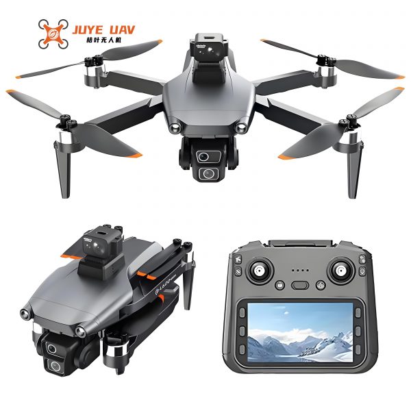 Advanced UAV Drone - 4K Wide-Angle Dual Camera 5G WiFi GPS 3km Remote with Screen Obstacle Avoidance & Foldable RC Quadcopter