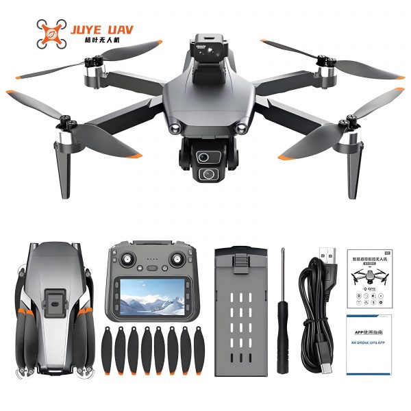 Advanced UAV Drone - 4K Wide-Angle Dual Camera 5G WiFi GPS 3km Remote with Screen Obstacle Avoidance & Foldable RC Quadcopter - Image 4