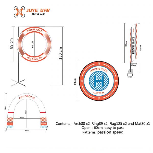 National Youth Drone Competition Obstacle Training Equipment Kits - Practice Rings, Blade Flags, Cube Gates & Landing Pads - Image 2